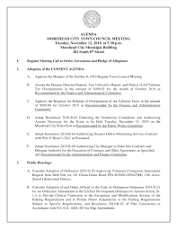 AGENDA MOREHEAD CITY TOWN COUNCIL MEETING Tuesday, November 12, 2019, at  5:30 p.m. Morehead City Municipal Building 202 South 8t