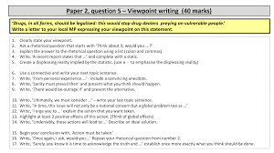 Aqa english language paper 2 question 2 exemplar answer. Why I Love Aqa Paper 2 Question 5 Slow Writing A Process And Approach To Viewpoint Writing Susansenglish