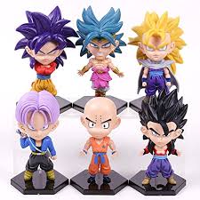Maybe you would like to learn more about one of these? Buy Dragon Ball Z Goku Super Saiyan 4 Gohan Krillin Trunks Broly Gogeta Pvc Figures Collectible Model Toys 12 14cm 6 Pcs Cake Topper Online At Low Prices In India Amazon In