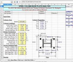 Baseplt9 By Alex Tomanovich Baseplt9 Is A Spreadsheet Program Written In Ms Excel For The Purpose Of Analysis O Column Base Steel Columns Structural Analysis