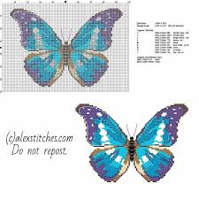 You will be sent two download links via etsy once payment has been made. Butterfly Cross Stitch Patterns Beautiful Blue And Violet Butterfly Free Cros Butterfly Cross Stitch Pattern Butterfly Cross Stitch Cross Stitch Patterns