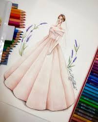 On Instagram Drawing Bridal Dress Watercolor Pe Fashion Illustration Sketches Dresses Fashion Drawing Dresses Dress Design Drawing