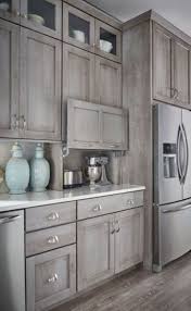 Grey kitchen cabinets in modern farmhouse decor Farmhouse Rustic Grey Kitchen Cabinets Novocom Top