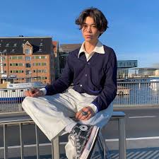Behind The Scenes By Cvshed Indie Outfits Streetwear Men Outfits Indie Boy 100% linen boys baptism outfit with linen shirt, beige vest, pants or shorts, blue bow tie, tan leather suspenders, optional shoes and cap. indie outfits