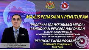 Program transformasi minda siri 2/2018. Kpm Majlis Perasmian Penutupan Program Transformasi Minda Pendidikan Pencegahan Dadah Di Bawah Inisiatif Bersepadu Menangani Masalah Penyalahgunaan Dadah Substan Dan Pelencongan Sosial Peringkat Kebangsaan Tahun 2020