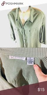 Dress Barn Womens Buttonup Blouse Size 3x Green Dress Barn Womens Button Up Blouse Size 3x Green Black W Blouse Size Shirt Sleeves