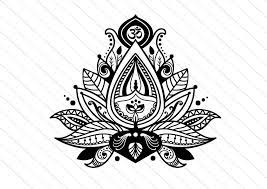 Lotus Flower Svg Vector Clipart Yoga Svg Cut File By Betta Mayer Thehungryjpeg Com