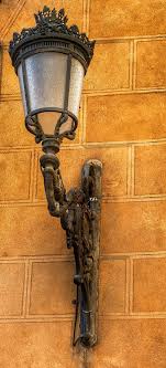 Antique original pair cast iron arts crafts restored wall porch lights. Hd Wallpaper Old Vintage Spanish External Wall Lamp Light Spain Wall Building Feature Wallpaper Flare