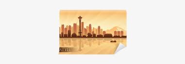 Ebay.com has been visited by 1m+ users in the past month Seattle City Skyline Silhouette Background Wall Mural Seattle Skyline With White Background Transparent Png 400x400 Free Download On Nicepng