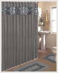 Black And Silver Shower Curtain Set 3 Must Have Bathroom Accessories Set Fabric Shower Curtains Elegant Shower Curtains Elegant Bathroom