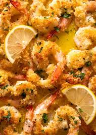 How to make easy baked shrimp scampi in a small bowl, mix melted butter, wine, lemon juice, garlic powder, paprika, and dry parsley. Crunchy Baked Shrimp In Garlic Butter Sauce Prawns Recipetin Eats