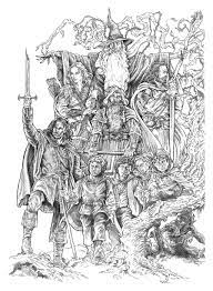 Search through more than 50000 coloring pages. Lthe Company Bw By Nachocastro On Deviantart The Hobbit Coloring Pages Tolkien Art