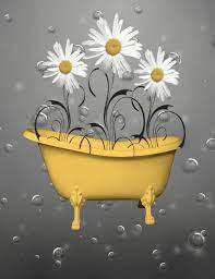 Wall art plays a significant role in affecting the way your bathroom looks. Yellow Gray Wall Art For Bathroom Yellow Gray Daisy Flowers Etsy In 2021 Grey Wall Art Bathroom Wall Art Yellow Grey Bathroom