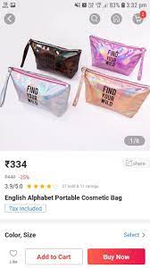 Cosmetic Bags On Club Factory Cosmetic Bag Portable Cosmetics Bags