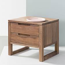 Bruno 2 Drawer Solid Walnut Bedside Table Icon By Design In 2020 Timber Bedside Table Bedside Table Design Walnut Bedside Table