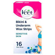 Helping you make the decision that's right for you, veet offers a wide range of products from wax to cream to trimmers. Veet Hair Removal Wax Strips Bikini Underarm For Sensitive Skin X16 Sainsbury S