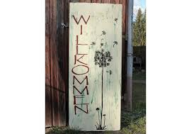 Holzschild Willkommen Xxl Garten Schild Turschild Garten Etsy Holzschilder Haustur Dekor Deko
