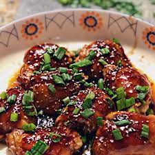 Sweet And Sticky Asian Chicken Thighs The Pretty Feed Recipe On Food52 Recipe Asian Chicken Thighs Chicken Thighs Chicken Thigh Recipes