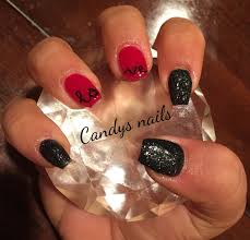 Coffin Shaped Black Sunflower Acrylic Nails Love Black And Red Valentine S Day Coffin Shaped Acrylic Nails Nail Designs Valentines Valentine S Day Nails Valentines Nails