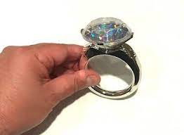 Jumbo Diamond Ring Bachelorette Party Gift Joke Big Fake Plastic Box 1 75 Gag 7 93 Plastic Wedding Rings Fake Diamond Diamond Ring