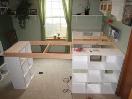 Do It Yourself White Craft Desk How To Build A Custom Craft Desk Craft Desk Craft Room Design Dream Craft Room