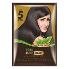 100 % natural colour with henna hair pack #hennahairpack #covergreyhair. Natural Black Nisha Quick Hair Color For Personal Rs 15 Box Id 19930932797