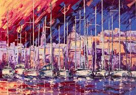 Micko Vic Palette Knife Cubist Painter Cubist Art Day Painting