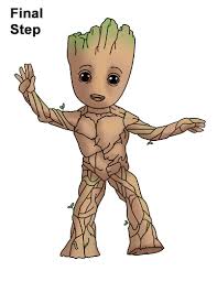Just print out and have fun with this coloring sheet for kids. How To Draw Baby Groot