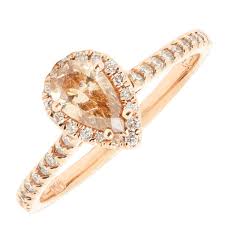 They're identical to diamonds that are mined; Champagne Pear Shape Diamond Halo Engagement Ring In 14kt Rose Gold 3 4ct Tw Dshff0558 Dshff0558 Dshff0558 Dshff0558