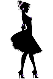 Black And White Fashion Woman Clipart Black And White Silhouette Dress Silhouette Woman Silhouette