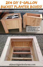 $8.50) fine sandpaper (i used 400 grit, already owned). Diy 5 Gallon Bucket Planter Boxes An Incredible New Way To Grow Diy Wood Planters Bucket Planters Planter Boxes