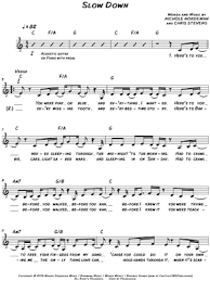 Works on mac os x, windows and linux, making it the most flexible transcribing software around. Nichole Nordeman Slow Down Sheet Music Leadsheet In C Major Transposable Download Print Sku Mn0163565