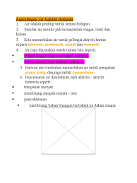 Tanggungjawab ke atas setiap manusia untuk memastikan nilai dan kualiti tanah yang. Kepentingan Air Kepada Hidupan