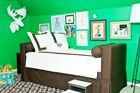 Now it is a neutral modern boys room painted benjamin moore's 'edgecomb gray'. Green And Brown Kids Room Contemporary Boy S Room Tiffany Richey And Chrissi Shields Design