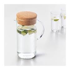 Ikea 365 Clear Glass Cork Jug With Lid Height 21 Cm Ikea Ikea 365 Glass Water Jug Clear Glass