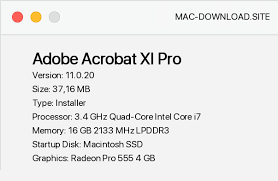 That's for windows or mac. Download Adobe Acrobat Xi Pro 11 0 20 For Free From Mac Download Site