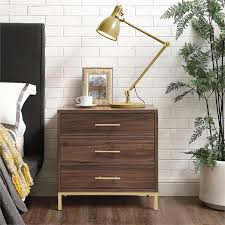 These are third party technologies used for things like interest based etsy ads. Posh Living Stella 3 Drawer Nightstand With Metal Base In Walnut Gold Walmart Com Walmart Com
