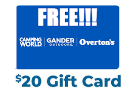 Check spelling or type a new query. Free 20 Gift Card To Camping World Or Gander Outdoor