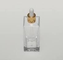 Stylish 3.4 oz Glass Bottle with Serum Dropper