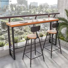 Haslingden tapered leg counter height pub table. Solid Wood Bar Table Dining Table Living Room Balcony Long Table Bar Long Table And Chair Simple Modern Industrial Style High Table Shopee Singapore