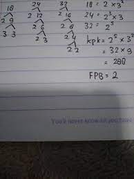 Rumus mencari kpk dengan faktorisasi prima Cari Fpb Dan Kpk Dari 18 24 Dan 30