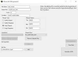 Minecraft Json Recipe Generator Minecraft Tools Mapping And Modding Java Edition Minecraft Forum Minecraft Forum