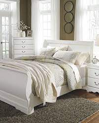 Anarasia Queen Sleigh Headboard White Panel Bed Furniture Bed Frame