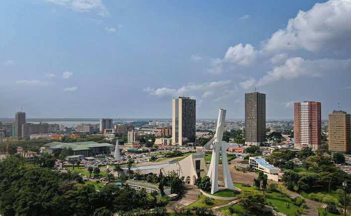 Abidjan City Skyline Lagoon Skyscrapers Ivory Coast