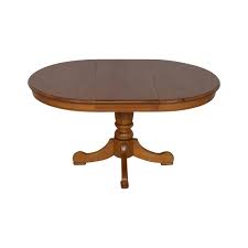 (darlington) 1 captain chair, and 5 regular chairs. 71 Off Tell City Tell City Dining Room Oak Pedestal Table Tables