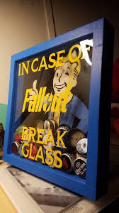 Diy Fallout 4 Shadow Box Bottle Cap Emergency Capsule Nerd Decor Geek Diy Nerd Room