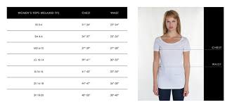 Womens Tops Size Chart Barefoot Eco Outfitters