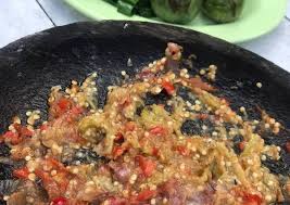 Sampal pecok kacang panjang sudah jadi. Resep Sambal Terong Bakar Kandas Terong Oleh Rut Manullang Cookpad