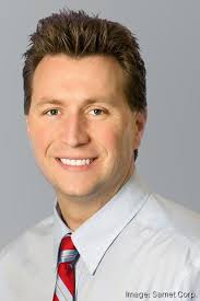 Paneilsts Robbie Perkins of NAI Piedmont Triad, Cindy Christopher of  Christopher Commercial and Brian Hall of Samet Corp. look ahead