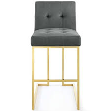 Quantity + add to list. Privy Stainless Steel Performance Velvet Barstool Gold Charcoal Modway Target